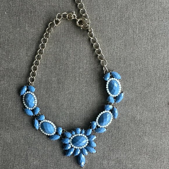 J.Crew blue clunky necklace - Picture 1 of 1